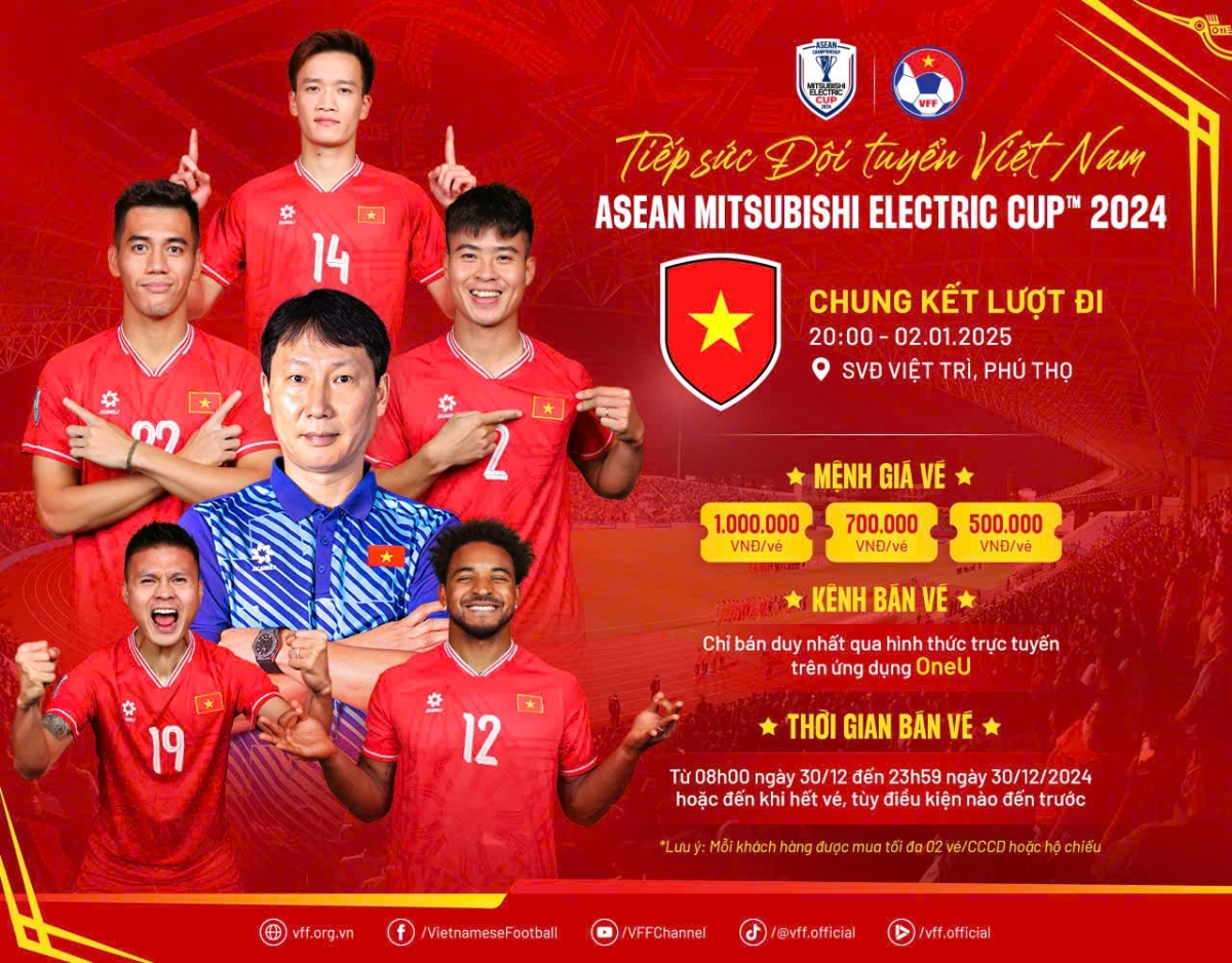 BTC thông báo kế hoạch bán vé trận chung kết lượt đi ASEAN Cup 2024.
