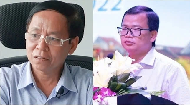 Ông Nguyễn Văn Văn (cựu Phó giám đốc Sở Y tế tỉnh Quảng Nam) và Lê Ngọc Tường (cựu Phó giám đốc Sở Văn hoá, Thể thao và Du lịch tỉnh Quảng Nam)