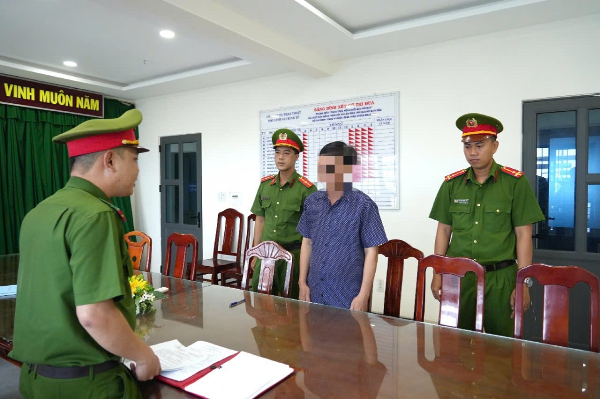  Nguyễn Ngọc Hải tại cơ quan công an