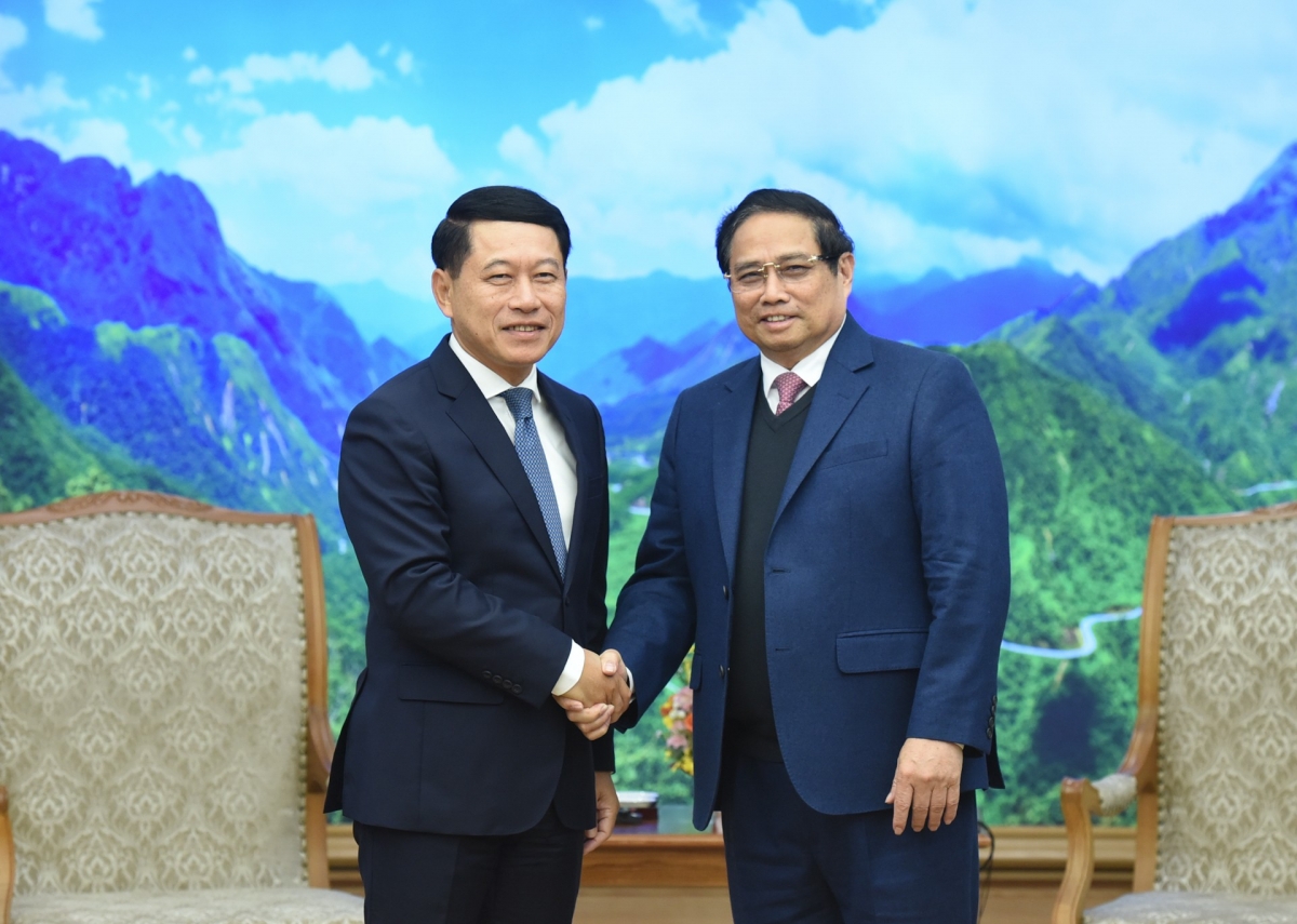 Thủ tướng Phạm Minh Chính tiếp Phó Thủ tướng, Bộ trưởng Ngoại giao Lào Saleumxay Kommasith.
Ảnh: Báo Nhân Dân