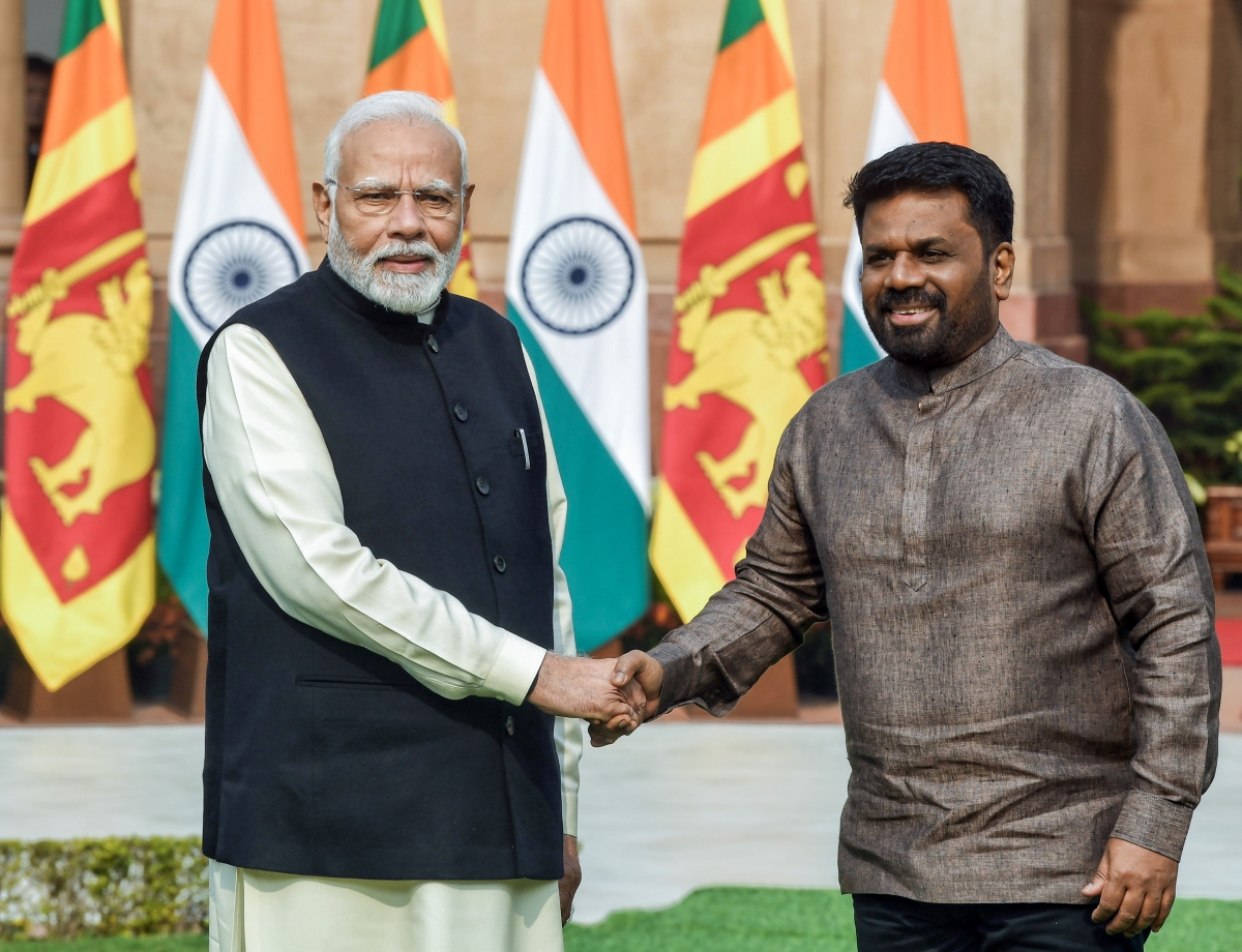 Thủ tướng Ấn Độ Narendra Modi và Tổng thống Sri Lanka Anura Kumara Disanayake hội đàm tại thủ đô New Delhi (Ảnh: ANI)