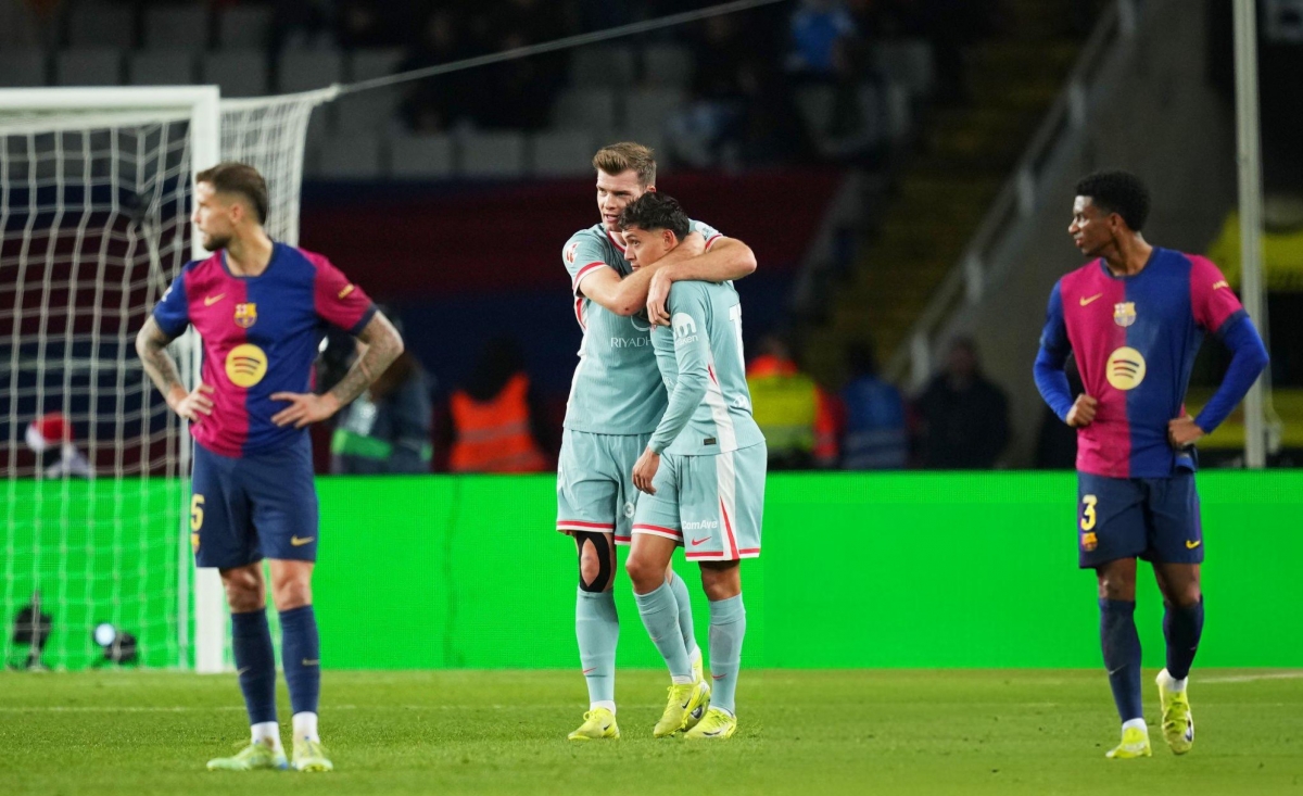 Các cầu thủ Atletico Madrid ăn mừng chiến thắng. (Ảnh: Getty). 