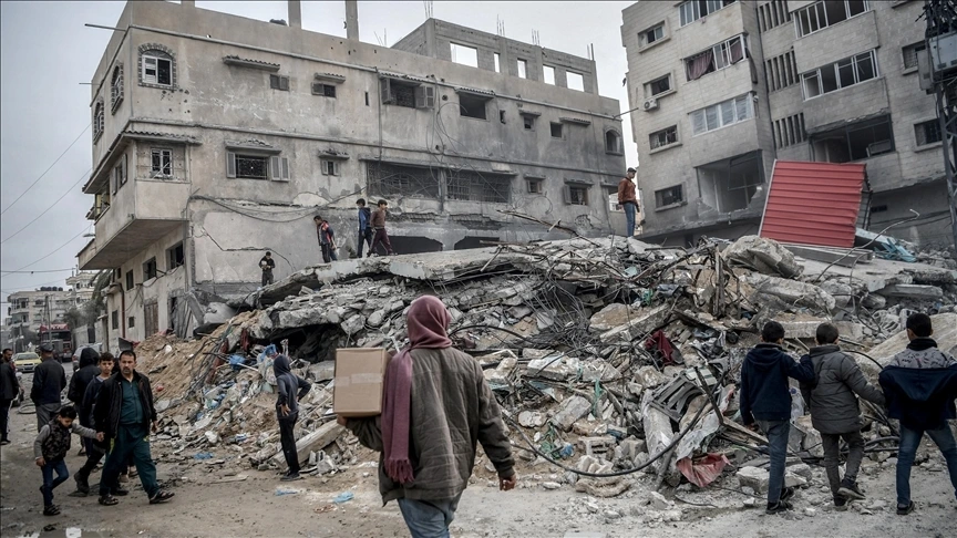 Khung cảnh tan hoang do xung đột Israel-Hamas ở Gaza. Ảnh: Anadolu