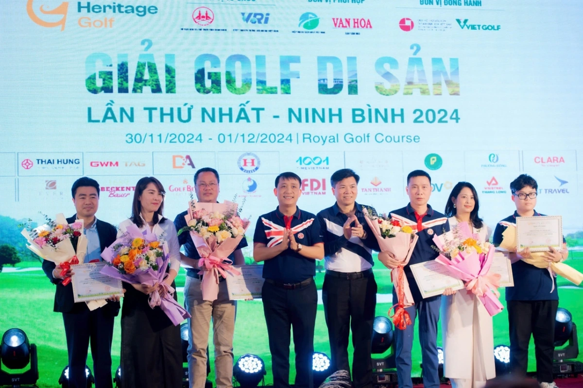 Giải Golf Di sản lần thứ Nhất - Ninh Bình năm 2024 thu hút 144 VĐV tham gia tranh tài.