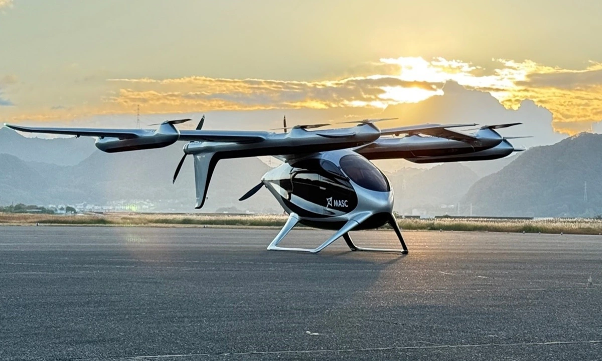 Một chiếc eVTOL điện nặng hai tấn của AutoFlight - một công ty khởi nghiệp về phương tiện bay điện của Trung Quốc. Ảnh: AutoFlight