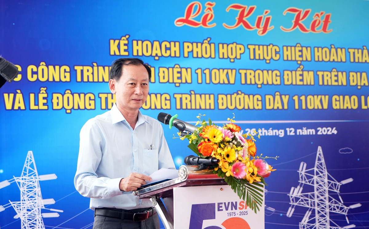 Phó Chủ tịch UBND tỉnh Bến Tre Nguyễn Minh Cảnh phát biểu tại buổi lễ