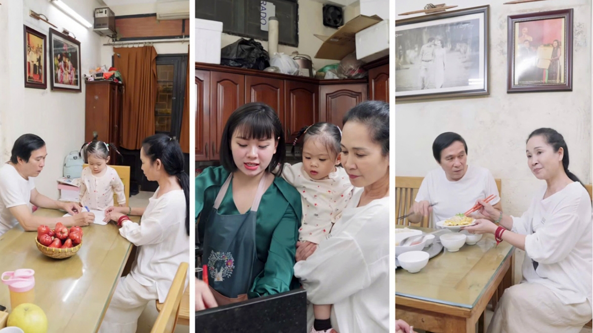 Sum vầy bên con cháu là niềm vui của vợ chồng nghệ sĩ gạo cội