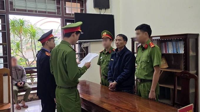 Cơ quan công an bắt giữ Nguyễn Phước Anh vì hành vi hiếp dâm bé gái 5 tuổi. Ảnh T.P.