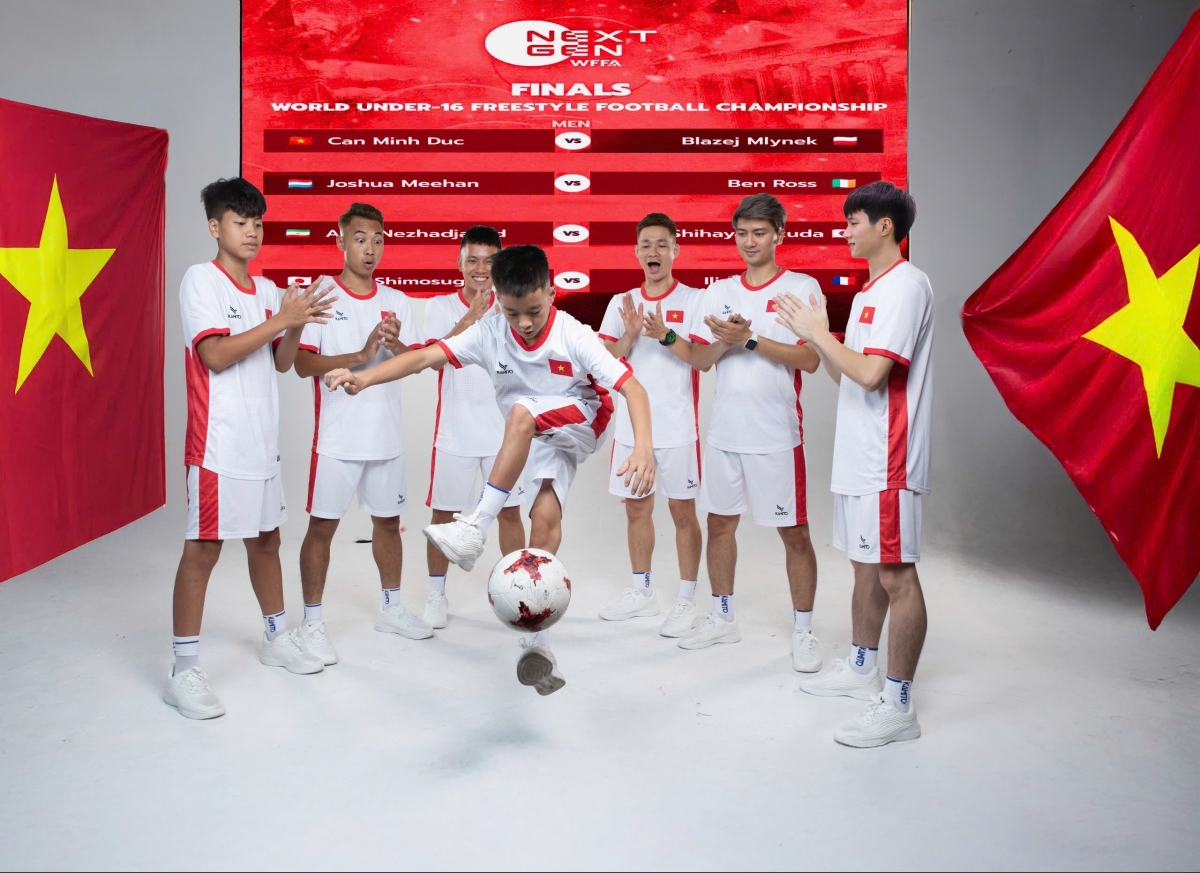 Cấn Minh Đức xuất sắc vô địch giải U16 tâng bóng nghệ thuật thế giới WFFA NextGen World Championship 2024.