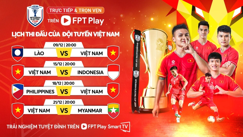Lịch thi đấu và trực tiếp ASEAN Cup 2024 của ĐT Việt Nam.