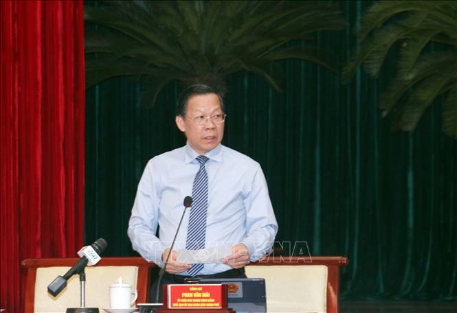 Ông Phan Văn Mãi, Chủ tịch UBND Thành phố Hồ Chí Minh. Ảnh: Xuân Khu/TTXVN