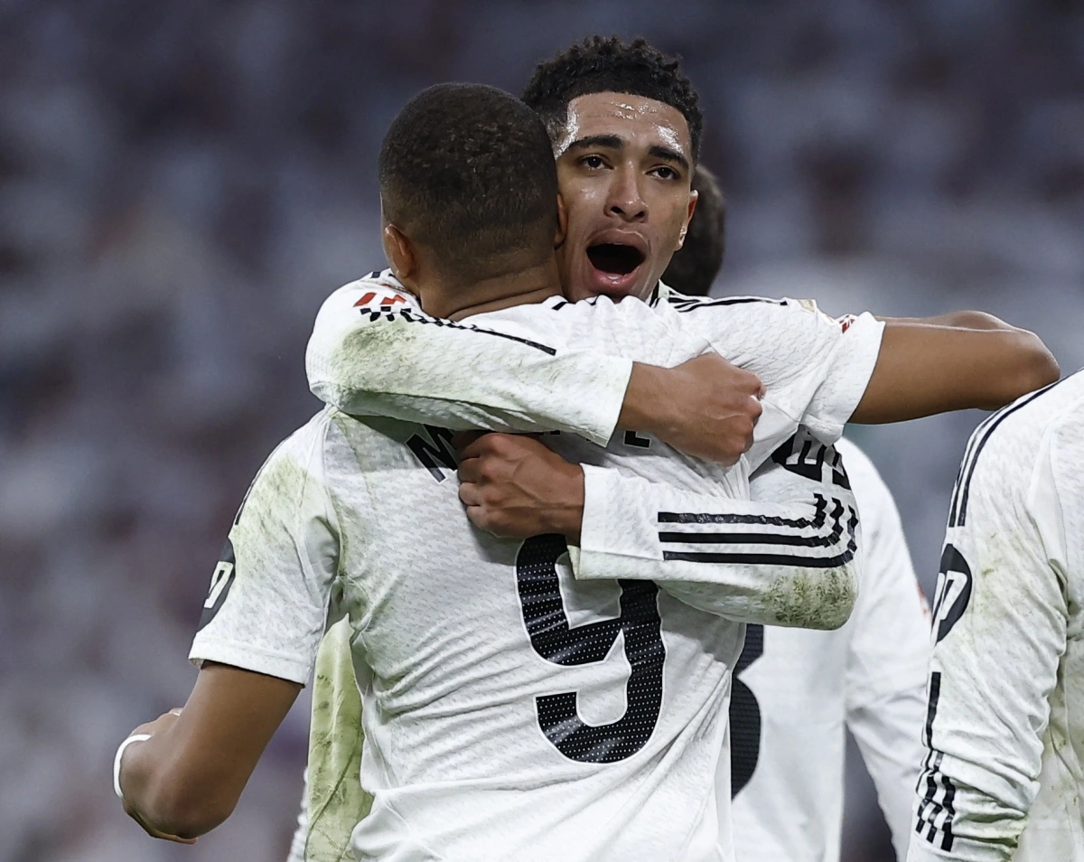 Jude Bellingham ghi bàn mở tỉ số cho Real Madrid (Ảnh: Reuters).