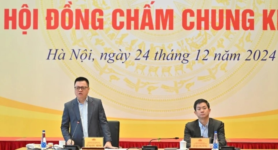 Tổng Biên tập Báo Nhân Dân, Phó trưởng ban Tuyên giáo Trung ương, Chủ tịch Hội Nhà báo Việt Nam Lê Quốc Minh chủ trì phiên họp.