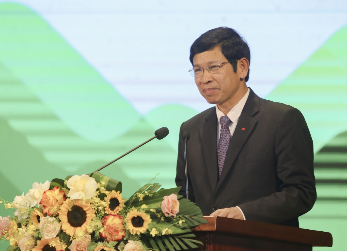 Thứ trưởng Bộ Văn hóa, Thể thao và Du lịch Hồ An Phong phát biểu tại buổi lễ. 