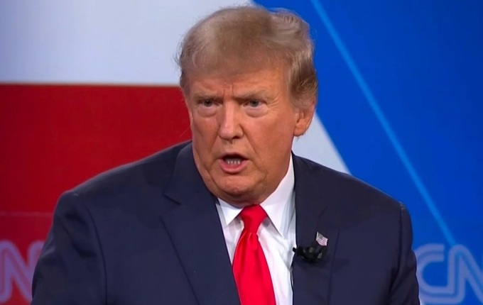 Cựu tổng thống Mỹ Donald Trump trả lời CNN tại bang New Hampshire ngày 10/5. Ảnh: CNN