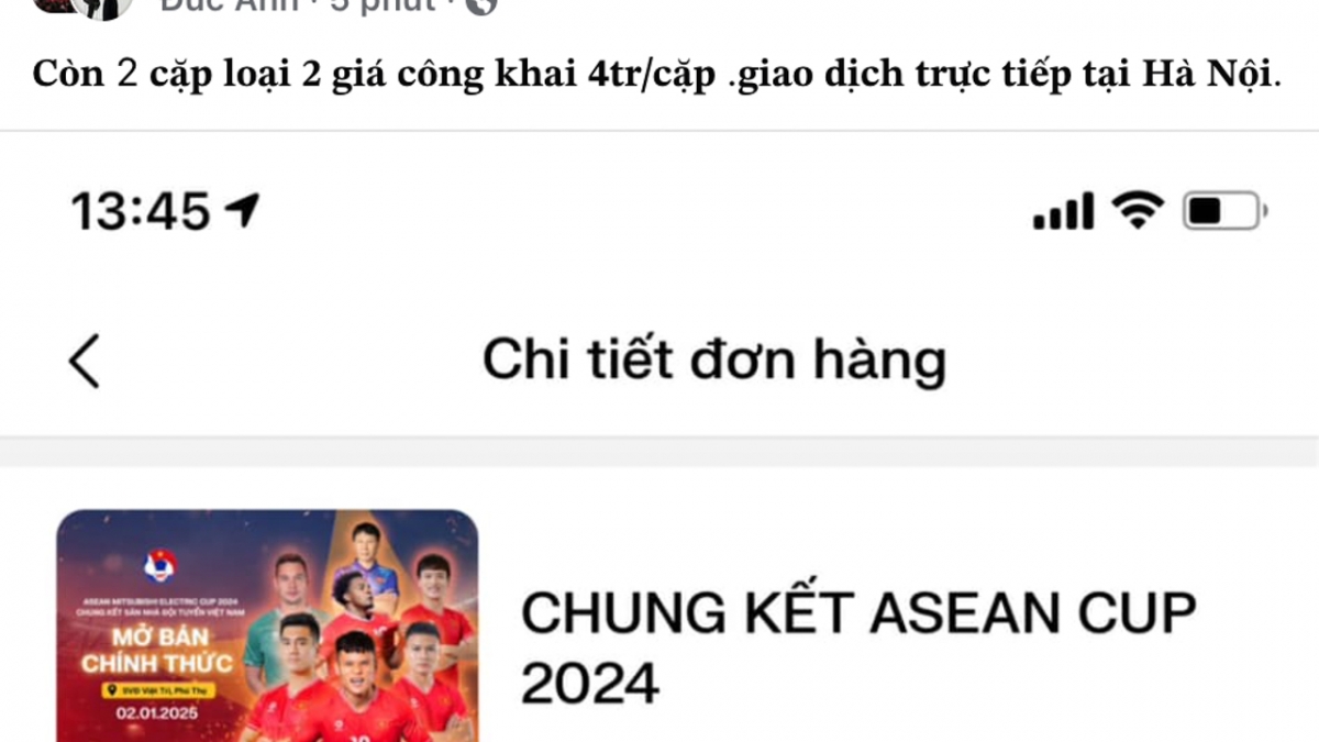 Vé chung kết ASEAN Cup 2024 bị đẩy giá cao.
