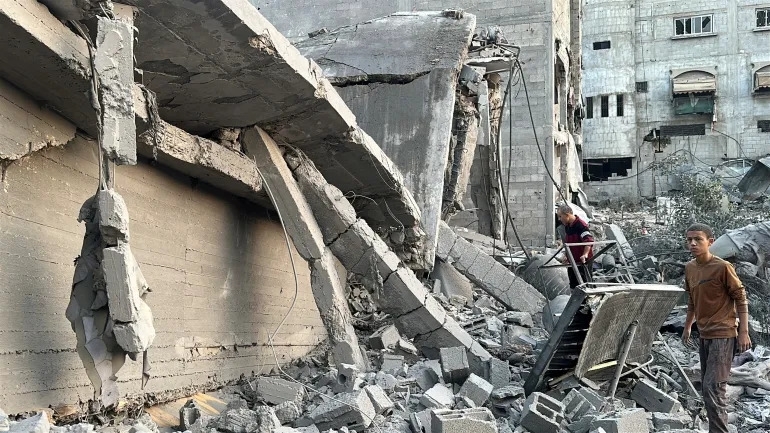 Cuộc không kích của Israel phía Bắc dải Gaza, ngày 10/11 (Ảnh: Reuters)