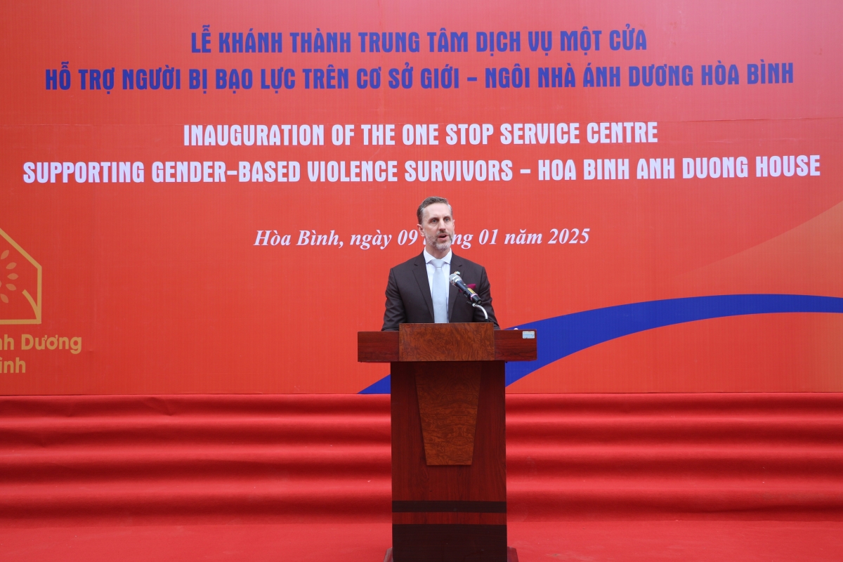 Đại diện UNFPA tại Việt Nam, ông Matt Jackson phát biểu tại sự kiện. Ảnh: UNFPA 
