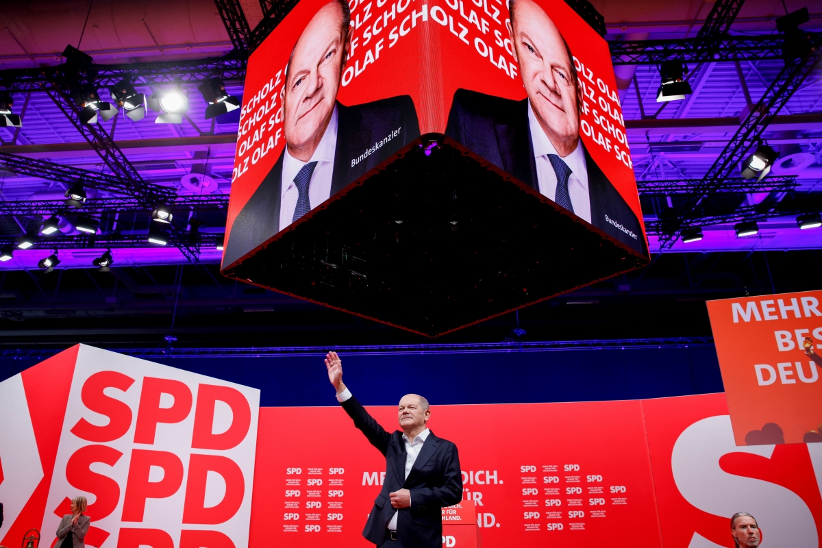 Ông Olaf Scholz đã cam kết về một chiến thắng bầu cử của đảng Dân chủ Xã hội. Ảnh: Reuters