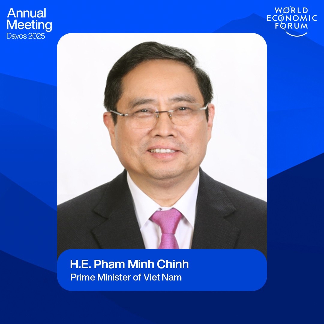 Ban lãnh đạo WEF giới thiệu sự tham dự của Thủ tướng tại hội nghị năm nay. Ảnh: WEF