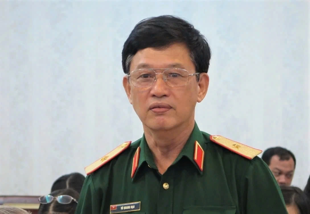 Thiếu tướng Vũ Quang Đạo - nguyên Viện trưởng Viện Lịch sử quân sự Việt Nam. (Ảnh NVCC)