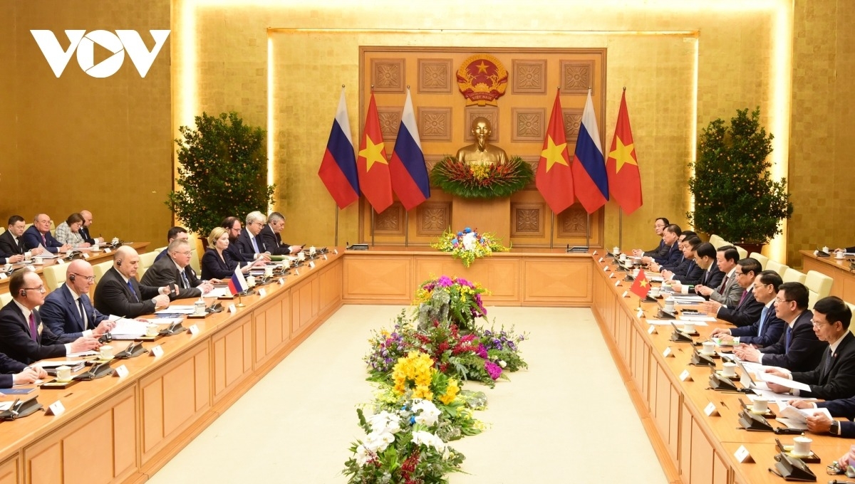 Hai Thủ tướng hội đàm tại trụ sở Chính phủ