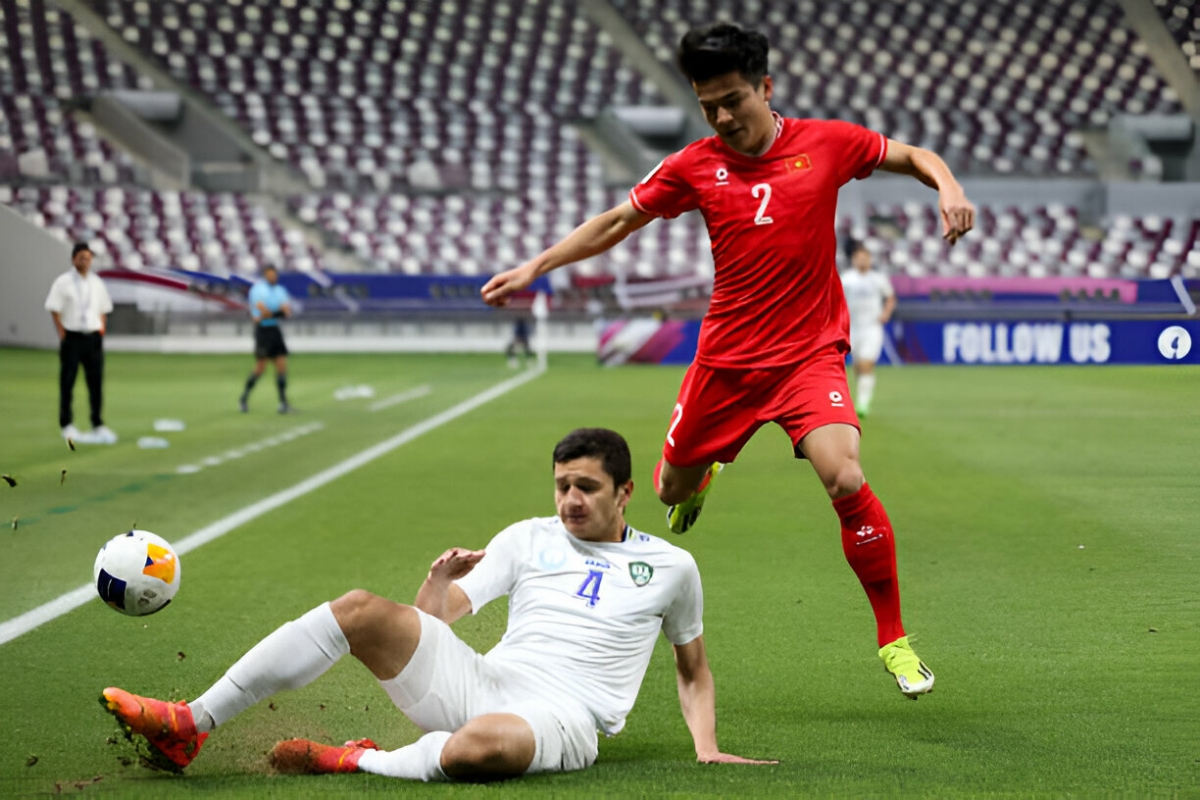 Abdukodir Khusanov 2 lần thắng bóng đá Việt Nam (Ảnh: Getty).