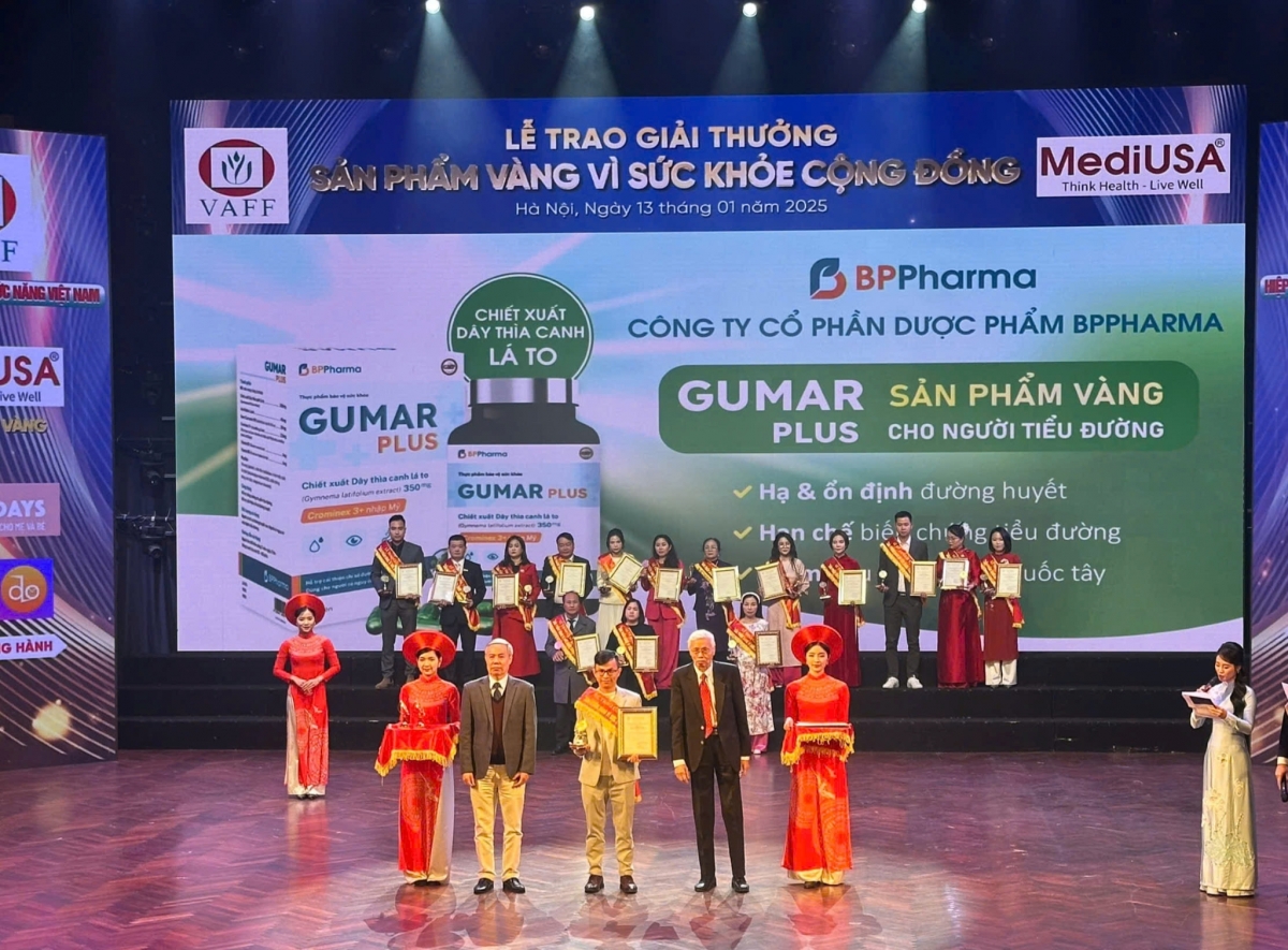 Gumar Plus vinh dự nhận giải Huy chương vàng “Sản phẩm vì sức khỏe cộng đồng 2025”