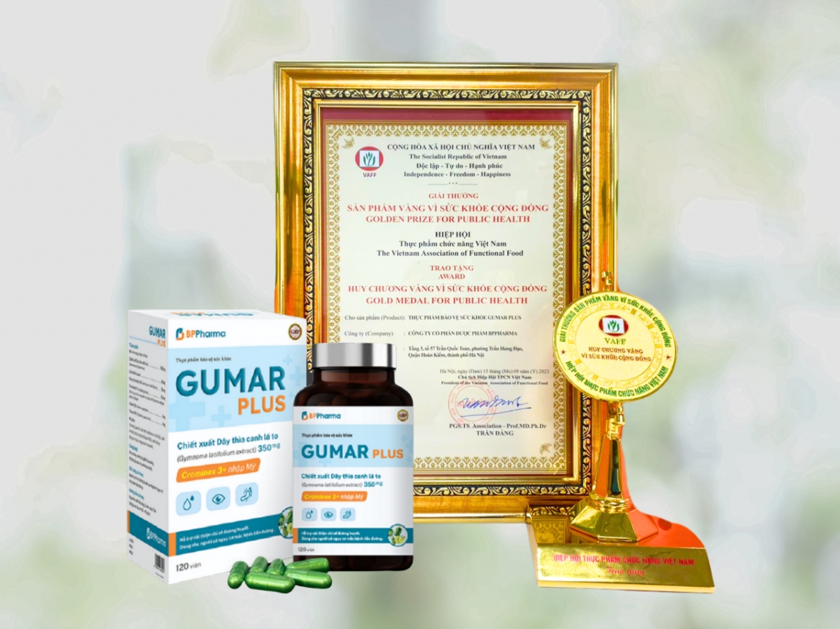 TPBVSK Gumar Plus vinh dự 3 lần liên tiếp đạt Giải thưởng Huy chương Vàng “Sản phẩm vì sức khỏe cộng đồng”