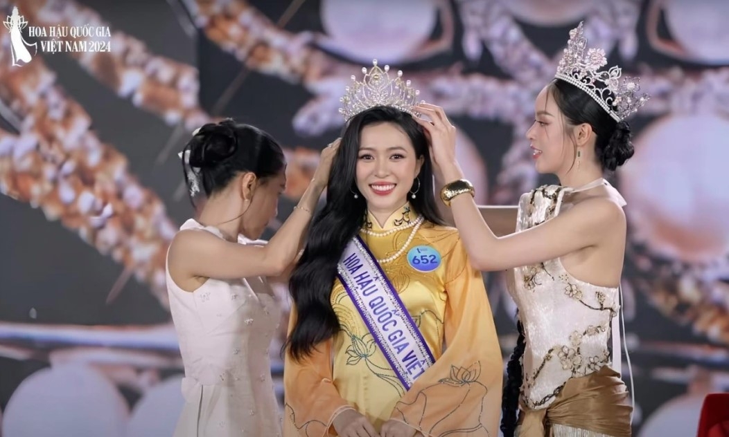 On December 28, 2024, Kieu Duy from the Mekong Delta city of Can Tho is announced as the winner of the Miss National Vietnam 2024 pageant during the finale held in Ho Chi Minh City. The beauty will represent the country at the Miss International 2025 pageant.