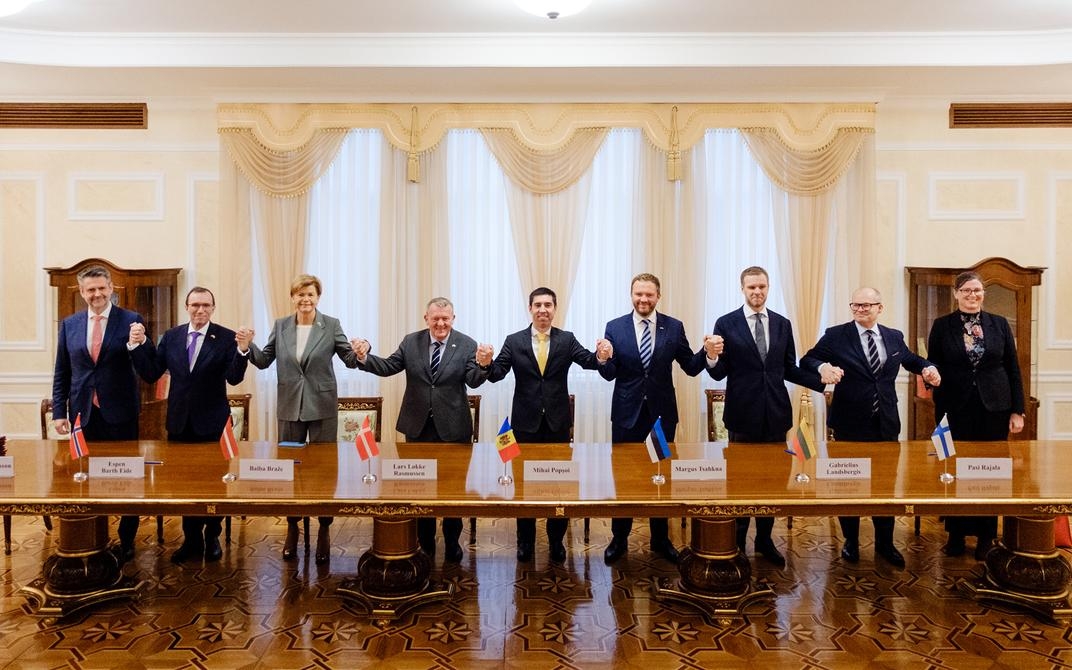 Các bộ trưởng Bắc Âu và Baltic tại Moldova vào ngày 16 tháng 10 năm 2024. (Ảnh: news.err.ee)