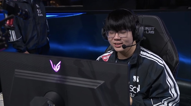 Tran Bao Minh aka 'LazyFeel' during his debut for DRX's first team in the League of Legends Champions Korea against OKSavingsBank BRION in LoL Park, Seoul. (Photo courtesy of the LCK)