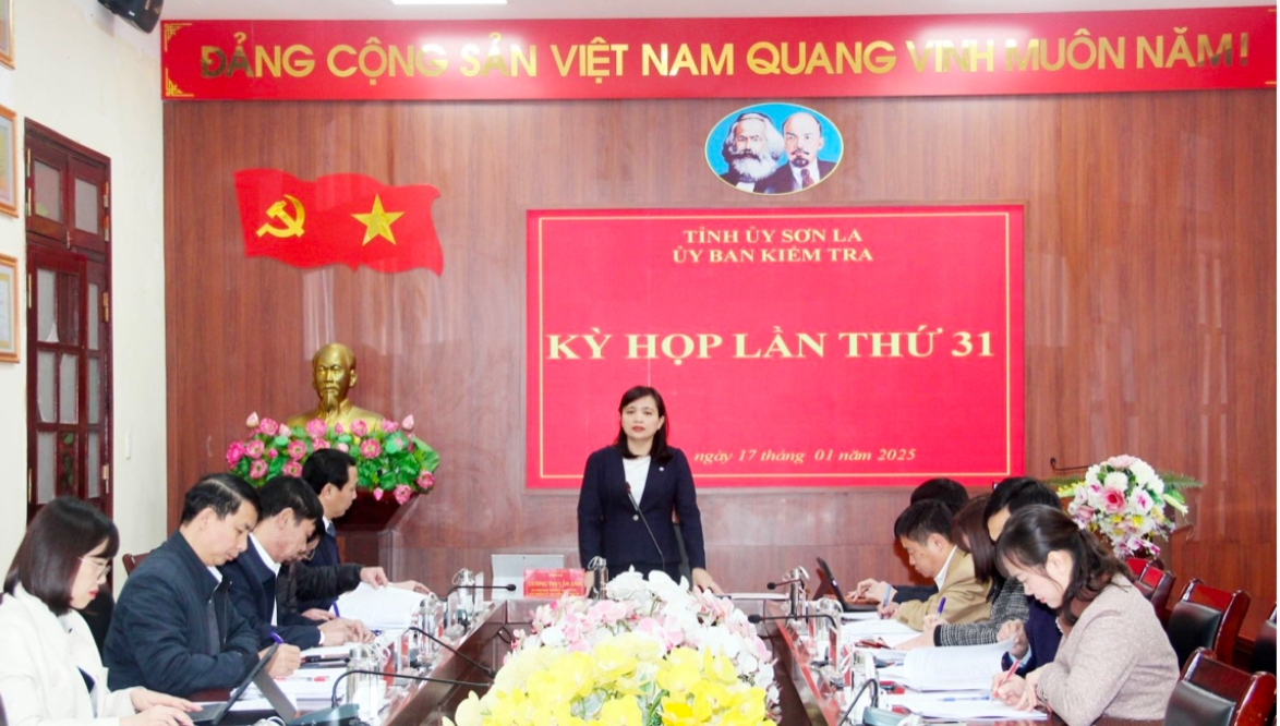 Kỳ họp lần thứ 31 Uỷ ban kiểm tra tỉnh Sơn La. (Ảnh: Báo Sơn La)