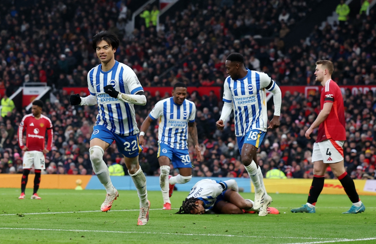 Brighton tiếp tục đánh bại MU tại Old Trafford (Ảnh: Reuters).