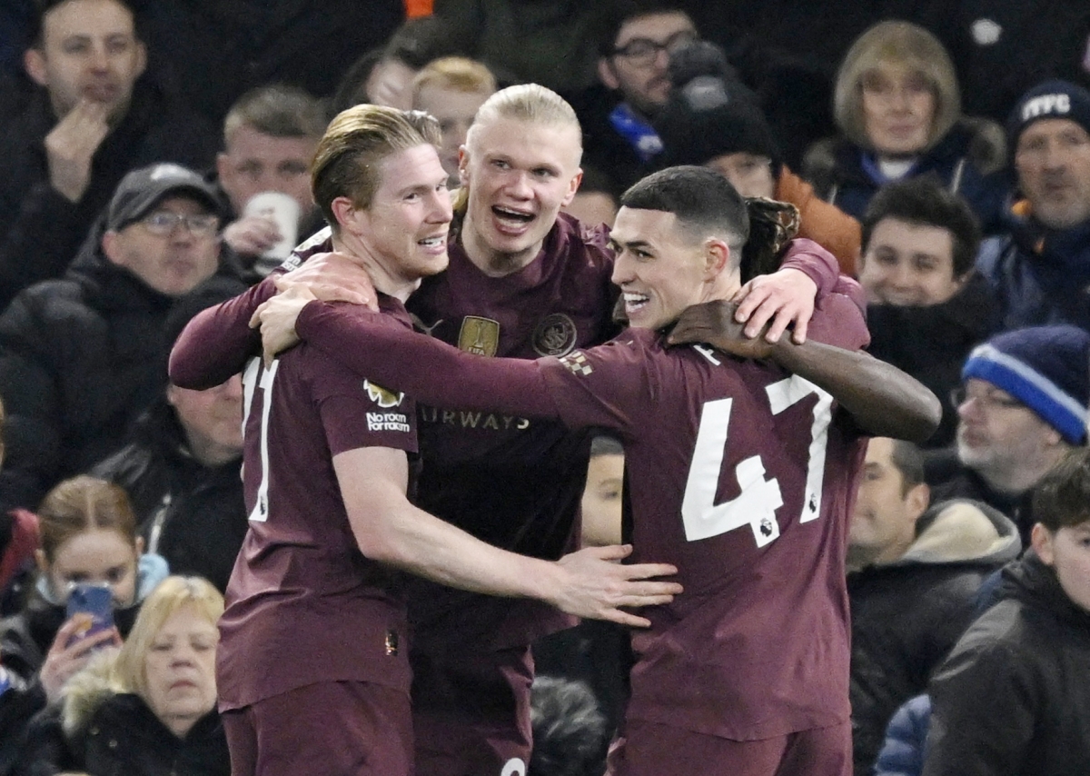 Man City thắng dễ ở vòng 22 Ngoại hạng Anh 2024/2025 (Ảnh: Reuters).