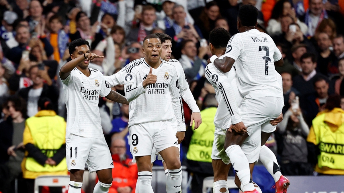 Bộ ba Mbappe - Rodrygo - Vinicius tỏa sáng, Real Madrid có chiến thắng hủy diệt trước Salzburg. (Ảnh: Reuters)