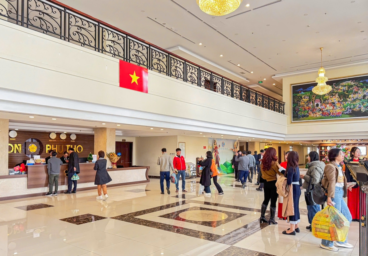 Những ngày gần đây, khách sạn Sài Gòn Phú Thọ tại TP Việt Trì đón đông đảo du khách. Ảnh: Thanh Sơn