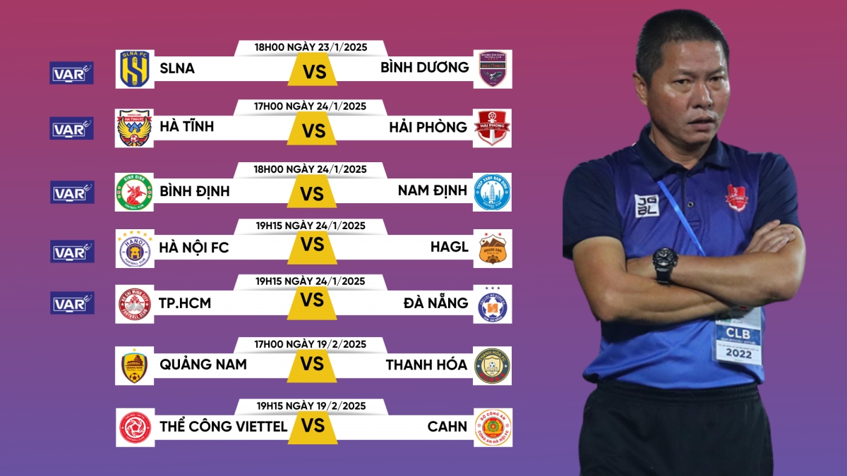 Lịch thi đấu vòng 11 V-League 2024/2025.