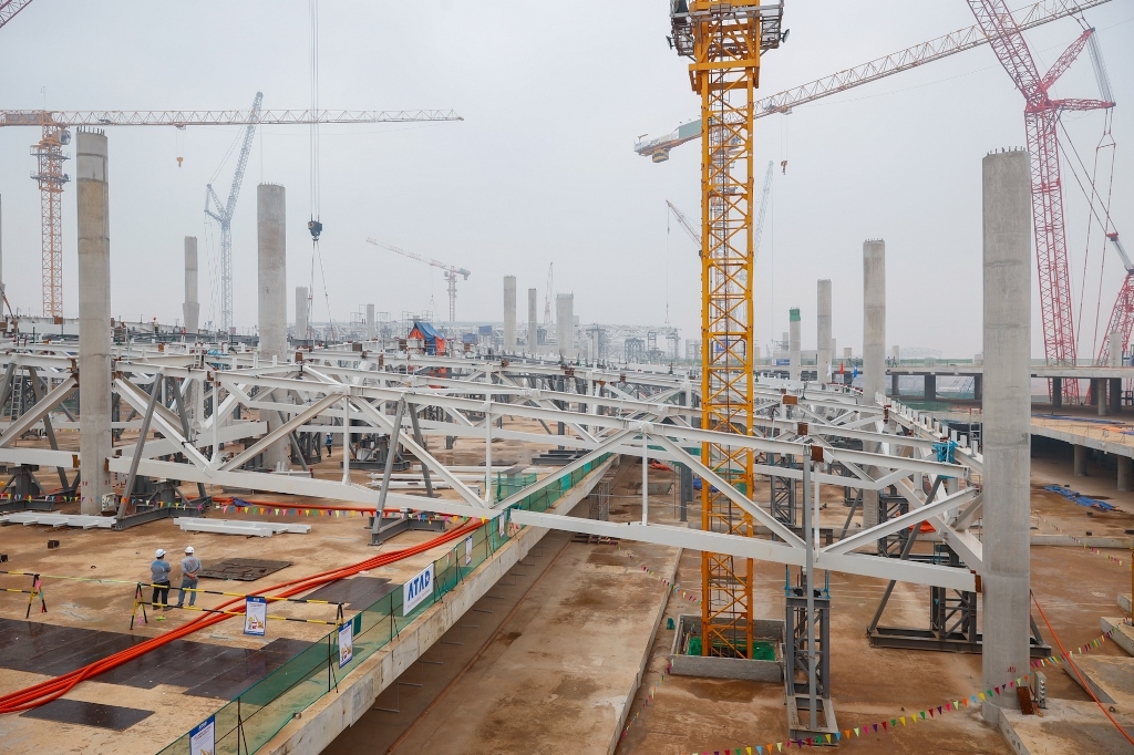 Công trường thi công Cảng HKQT Long Thành
