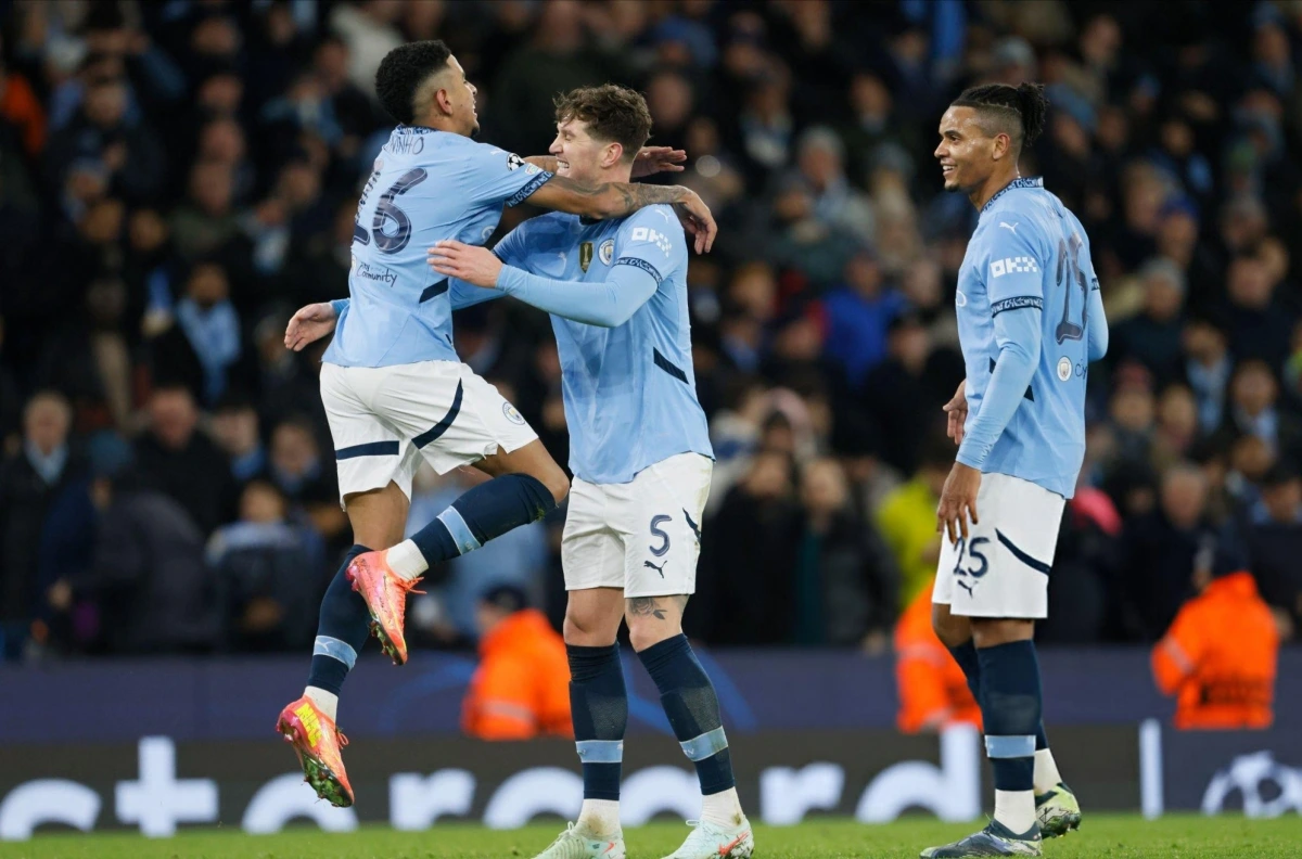Niềm vui chiến thắng của Man City. (Ảnh: Getty). 