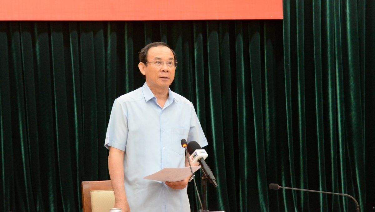 Bí thư Thành ủy TPHCM Nguyễn Văn Nên phát biểu chỉ đạo