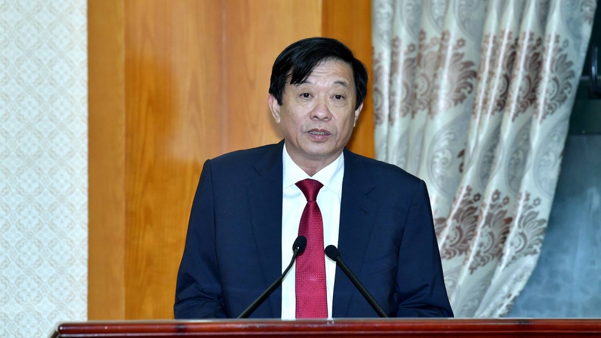 Ông Bùi Văn Nghiêm - tân Phó Trưởng Ban Nội chính Trung ương phát biểu nhận nhiệm vụ