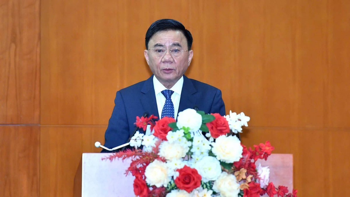 Thường trực Ban Bí thư, Chủ nhiệm Ủy ban Kiểm tra Trung ương Trần Cẩm Tú phát biểu chỉ đạo hội nghị. Ảnh: Nhân Dân