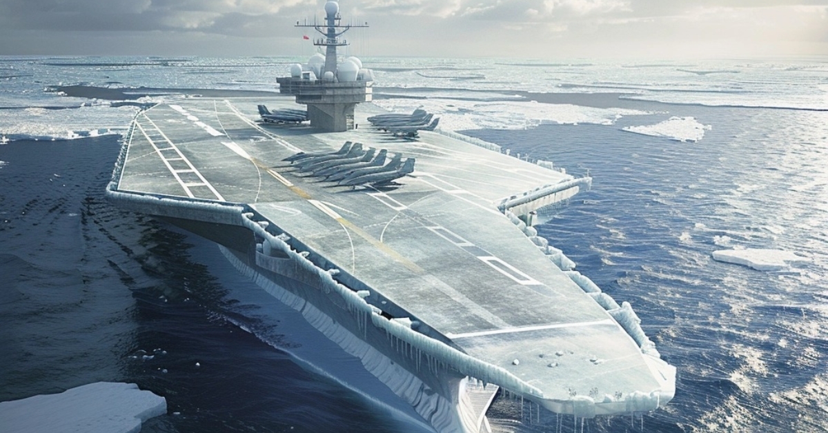 Tàu sân bay băng. Ảnh: War history Online