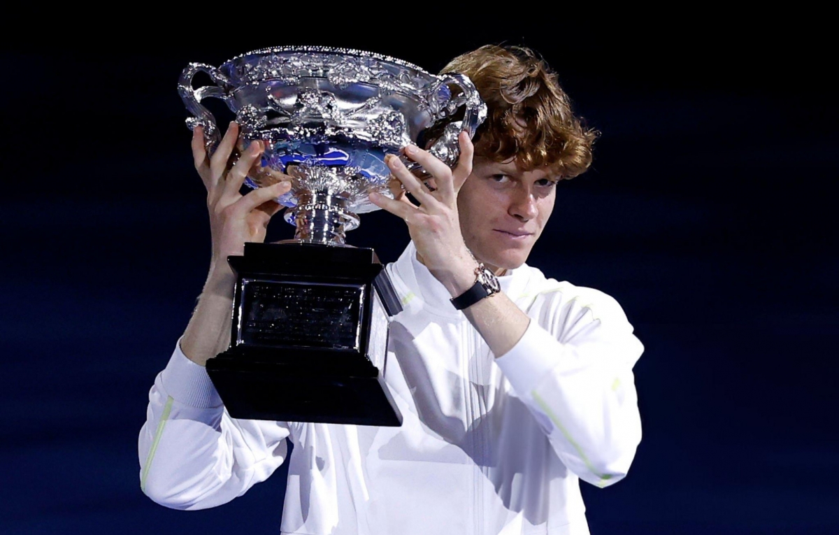 Sinner bảo vệ thành công chức vô địch Australian Open. (Ảnh: Getty). 