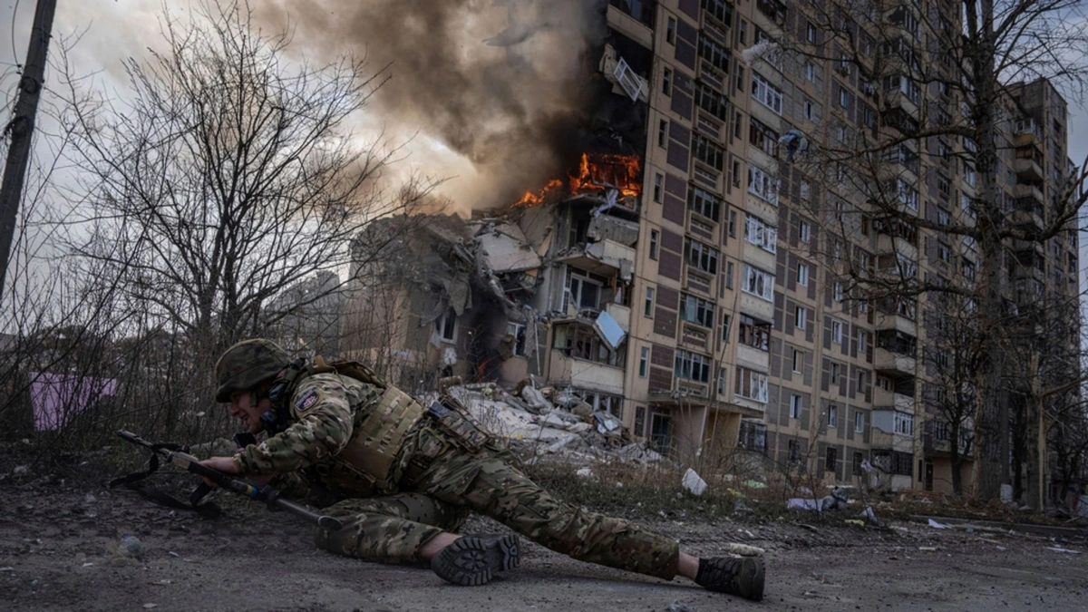 Quân nhân Ukraine trên chiến trường. Ảnh: Getty