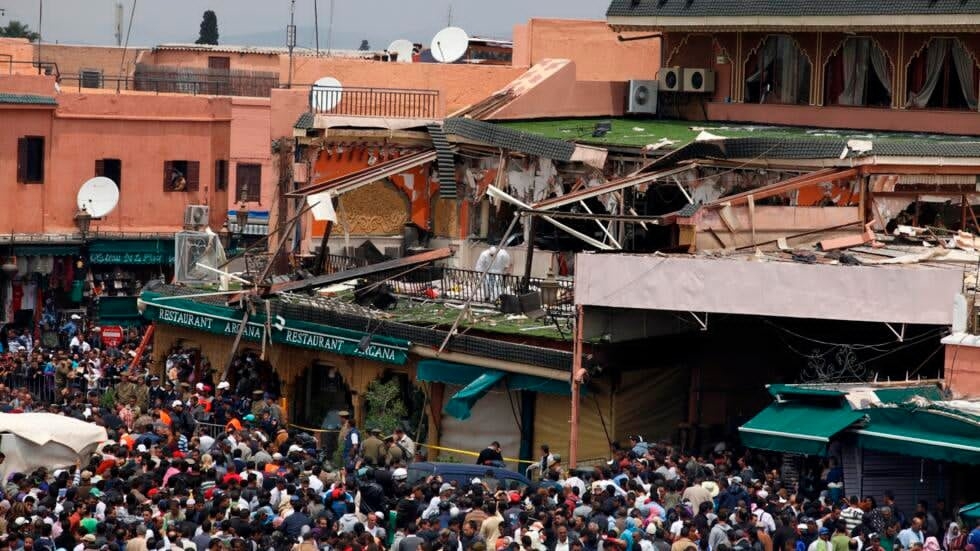Hiện trường một vụ tấn công khủng bố ở Ma Rốc. (Ảnh minh họa: Reuters)