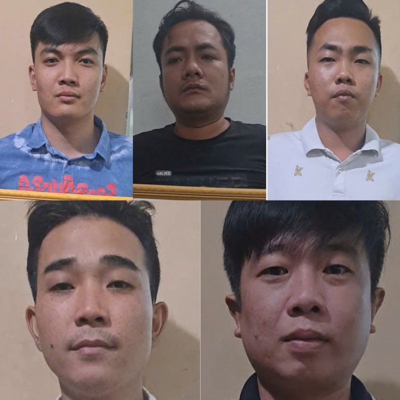 5 đối tượng bị tạm giữ