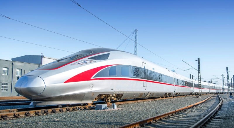 Một bản vẽ tàu Fuxing Hao CR300 do công ty CRRC của Trung Quốc sản xuất, dự kiến ​​chạy giữa thủ đô Bangkok và tỉnh Nakhon Ratchasima của Thái Lan. Nguồn ảnh: Bangkok Post