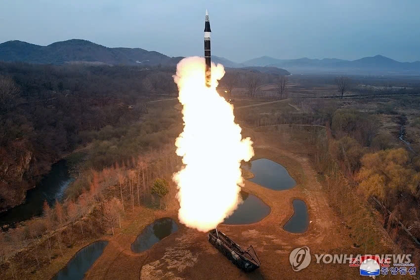 Một vụ phóng tên lửa của Triều Tiên hồi tháng 1/2024. Ảnh: KCNA